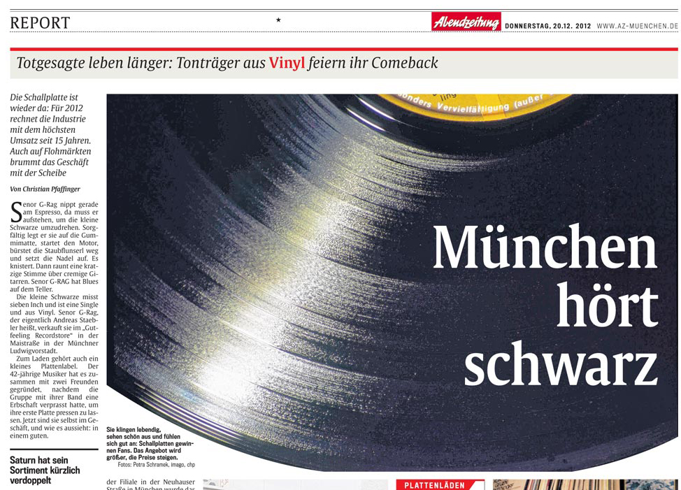 München hört schwarz - Abendzeitung, 20.12.12
